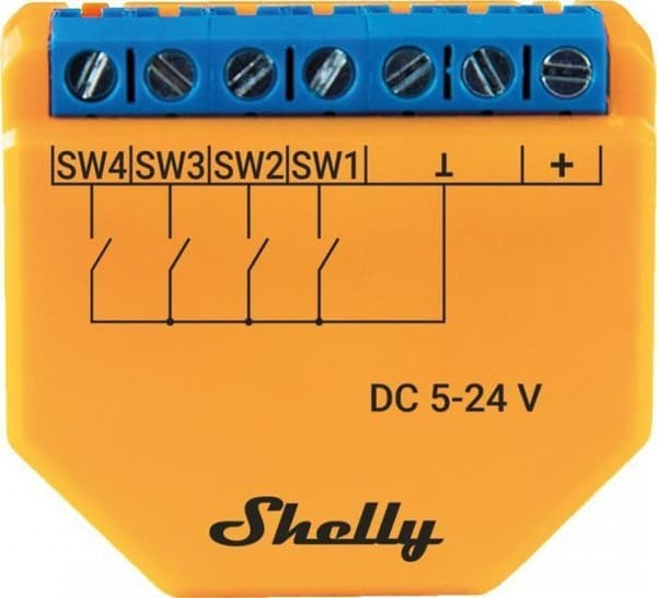 Shelly säkerhetssats - ShellyPlusi4DC