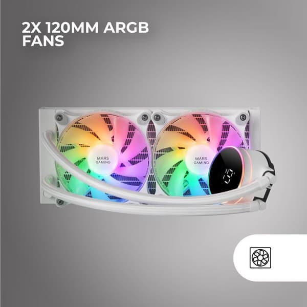 Vätskekylning - Mars Gaming - ML-LCD240 - 500W - LCD-skärm ARGB - Opti-Chamber 3:e generationen