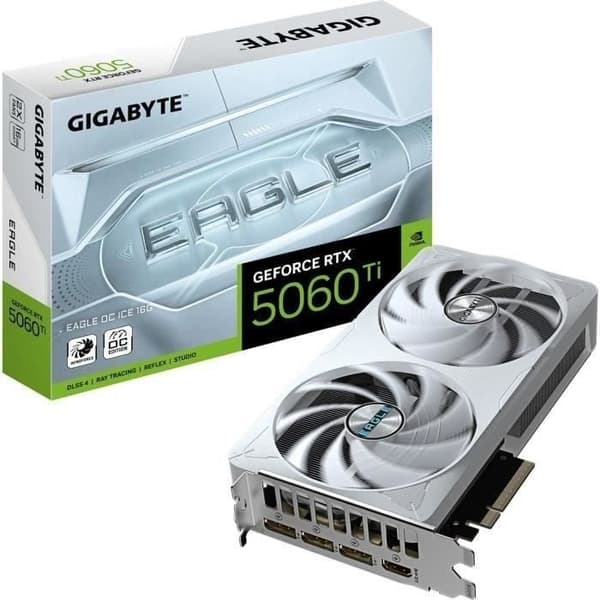 Grafikkort - GIGABYTE - GeForce RTX 5060 Ti EAGLE OC ICE 16G