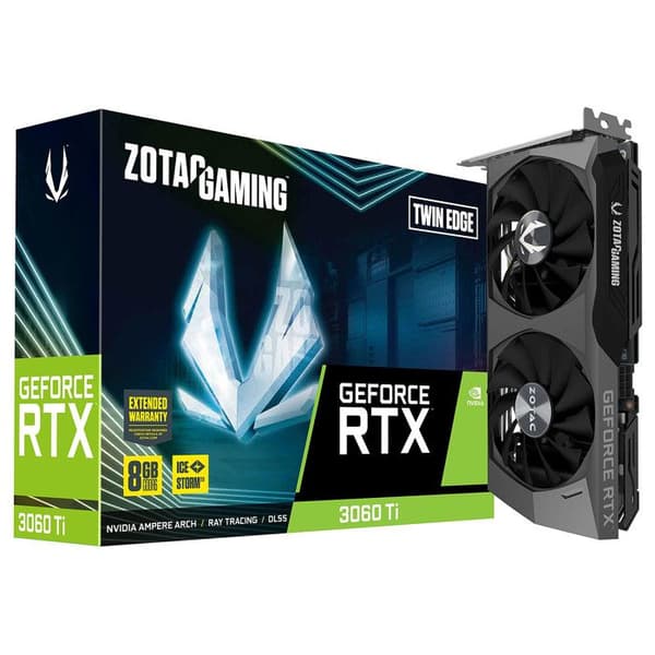 Grafikkort - Zotac - GeForce RTX 3060 Ti - 8 GB - NVIDIA Ampere - VR Ready Svart