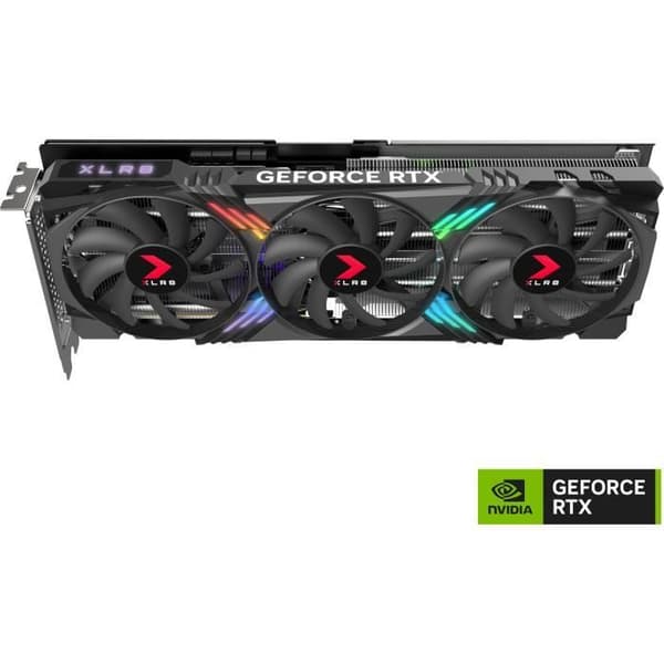 PNY - Grafikkort - GeForce™ RTX 4070 SUPER™ 12GB XLR8 Gaming VERTO™ EPIC-X RGB™ överklockad trippelfläkt DLSS 3 Svart
