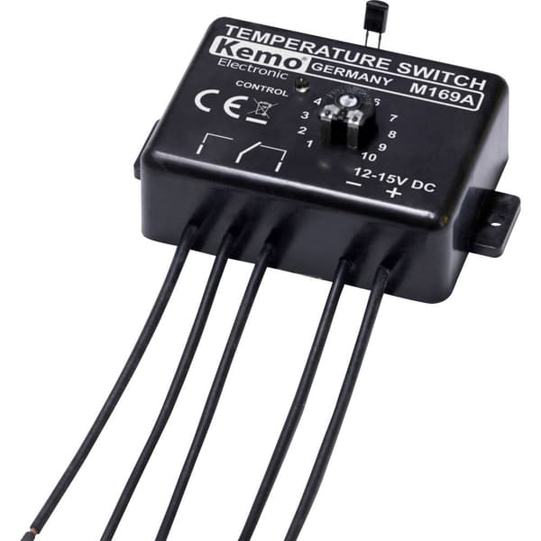 Kemo M169A Temperaturbrytare Komponent 12 V/DC 0 - 100 °C