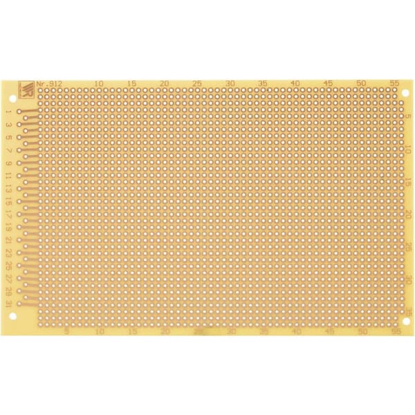 Rademacher WR-Typ 912 Experimentkort Laminerat papper (L x B) 160 mm x 100 mm 35 µm Rastermått 2.54 mm Innehåll 1 st