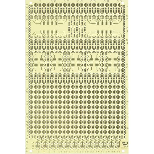 Rademacher WR-Typ 1120 Experimentkort Epoxi (L x B) 160 mm x 100 mm 35 µm Rastermått 2.54 mm Innehåll 1 st
