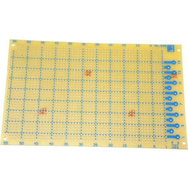 Rademacher WR-Typ 935 Experimentkort Laminerat papper (L x B) 160 mm x 100 mm 35 µm Rastermått 2.54 mm Innehåll 1 st
