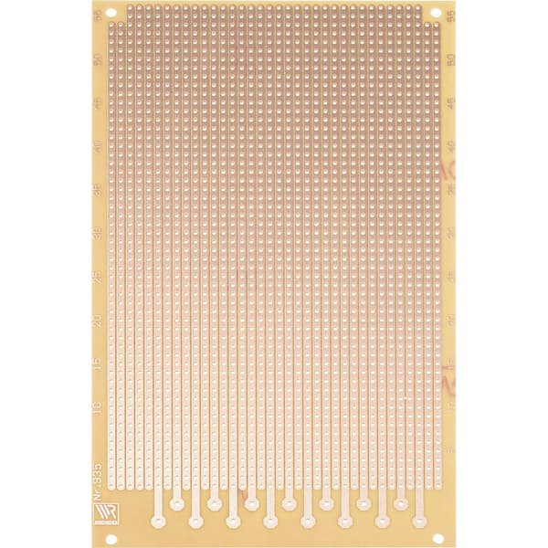 Rademacher WR-Typ 935 Experimentkort Laminerat papper (L x B) 160 mm x 100 mm 35 µm Rastermått 2.54 mm Innehåll 1 st
