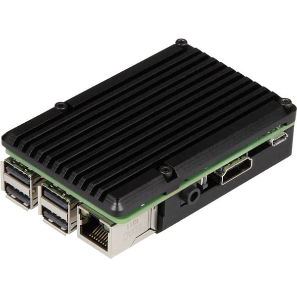 Joy-it ARMOR Case BLOCK SBC-hölje Passar till: Raspberry Pi inkl. passiv kylare Svart