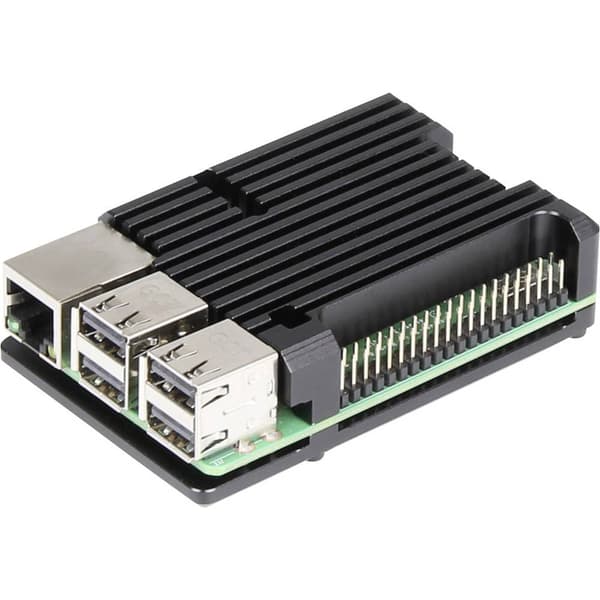 Joy-it ARMOR Case BLOCK SBC-hölje Passar till: Raspberry Pi inkl. passiv kylare Svart