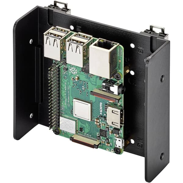 Renkforce DIN-skenafäste Passar till: Raspberry Pi®, Arduino, Banana Pi för DIN-skenmontage Svart