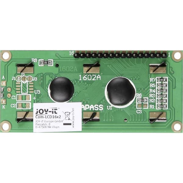 Joy-it com-lcd 16x2 Displaymodul 6.6 cm (2.6 tum) 16 x 4 Pixel Passar till: Arduino med bakgrundsbelysning