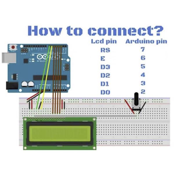 Joy-it com-lcd 16x2 Displaymodul 6.6 cm (2.6 tum) 16 x 4 Pixel Passar till: Arduino med bakgrundsbelysning