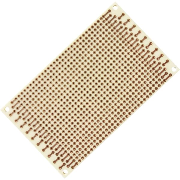 TRU COMPONENTS T1906SA037 Eurokort Laminerat papper (L x B) 100 mm x 60 mm 35 µm Rastermått 2.54 mm Innehåll 4 st