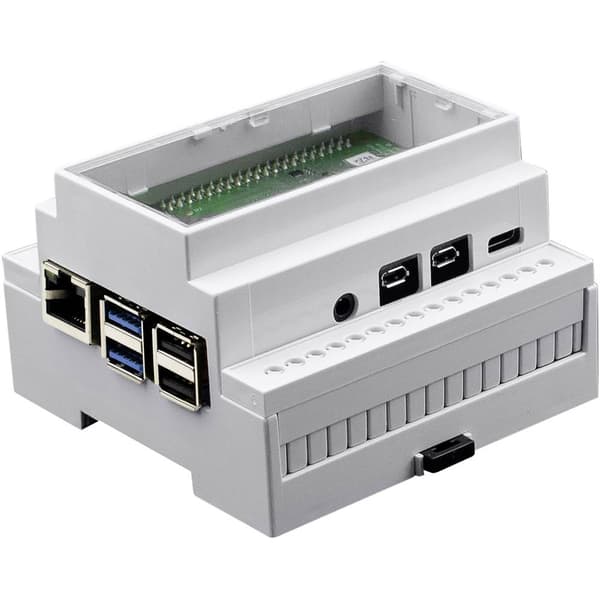 Camdenboss CBRPI-DR-4-CLR-CON SBC-hölje Passar till: Raspberry Pi för DIN-skenmontage Vit
