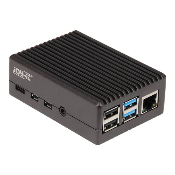 Joy-it rb-alucaseP4+08 SBC-hölje Passar till: Raspberry Pi inkl. passiv kylare Svart