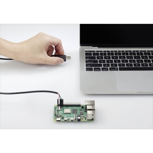 Renkforce USB/TTL Jumper-kabel Raspberry Pi® [1x USB 2.0 A hane - 4x Wire Bridge-uttag] 1.00 m Svart