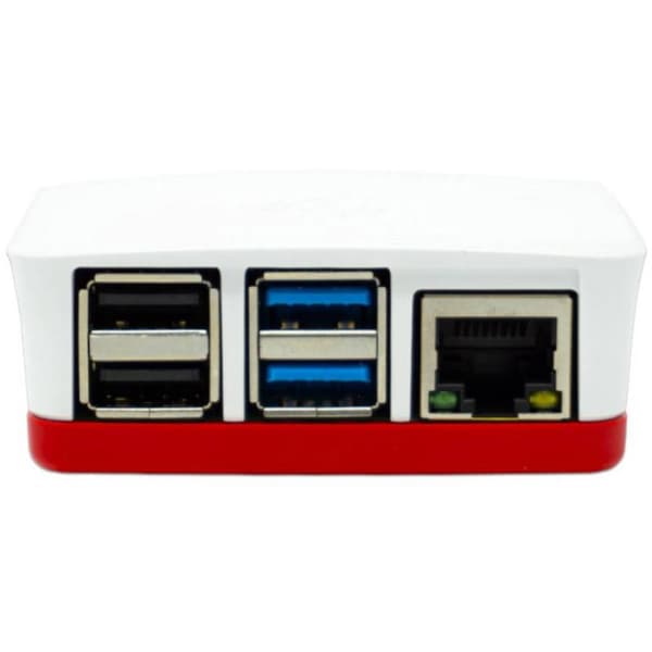 Raspberry Pi® SBC-hölje Lämplig för: Raspberry Pi® 4 B Röd, Vit