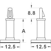 TRU COMPONENTS TC-MMR11203 Printpladeholder Selvklæbende Polyamid Afstandsmål 11.1 mm 1 stk