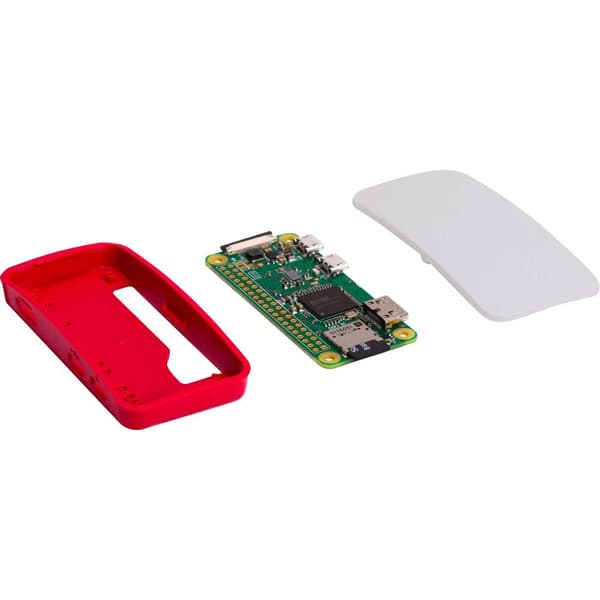 Raspberry Pi® SBC-hölje Lämplig för: Raspberry Pi® Zero, Raspberry Pi® Zero W, Raspberry Pi® Zero WH Röd, Vit