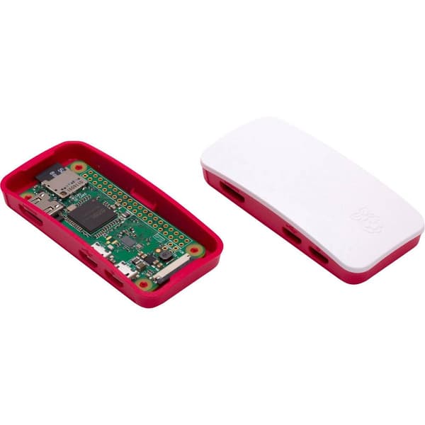Raspberry Pi® SBC-hölje Lämplig för: Raspberry Pi® Zero, Raspberry Pi® Zero W, Raspberry Pi® Zero WH Röd, Vit