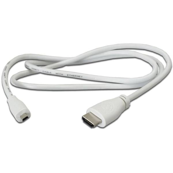 Raspberry Pi® T7689AX HDMI-kabel Raspberry Pi® [1x HDMI hane - 1x HDMI hane D Mikro] 1.00 m Vit