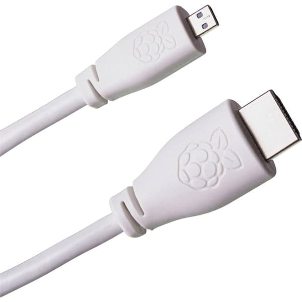 Raspberry Pi® T7689AX HDMI-kabel Raspberry Pi® [1x HDMI hane - 1x HDMI hane D Mikro] 1.00 m Vit