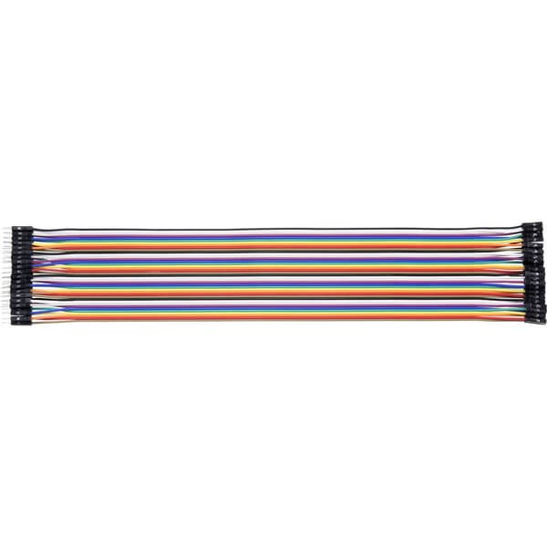 Renkforce JKMF406 Jumper-kabel Arduino, Banana Pi, Raspberry Pi® [40x Wire Bridge-kontakt - 40x Wire Bridge-uttag] 60.0