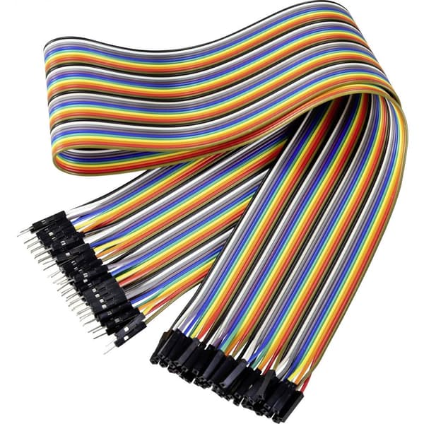 Renkforce JKMF406 Jumper-kabel Arduino, Banana Pi, Raspberry Pi® [40x Wire Bridge-kontakt - 40x Wire Bridge-uttag] 60.0