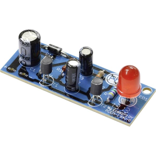 Kemo B186 Blinkande ljus byggsats Utförande: Byggsats 6 V/DC, 9 V/DC, 12 V/DC
