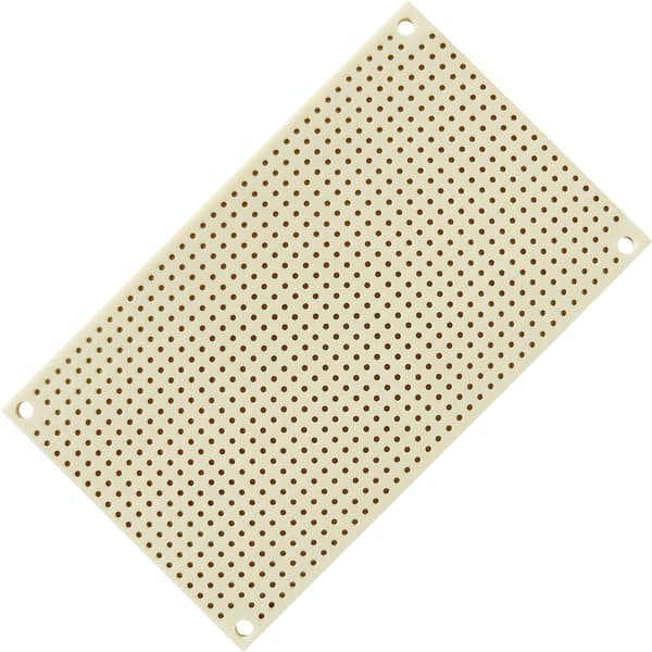 TRU COMPONENTS Eurokort utan Cu-lager Laminerat papper (L x B) 100 mm x 60 mm 35 µm Rastermått 2.54 mm Innehåll 4 st