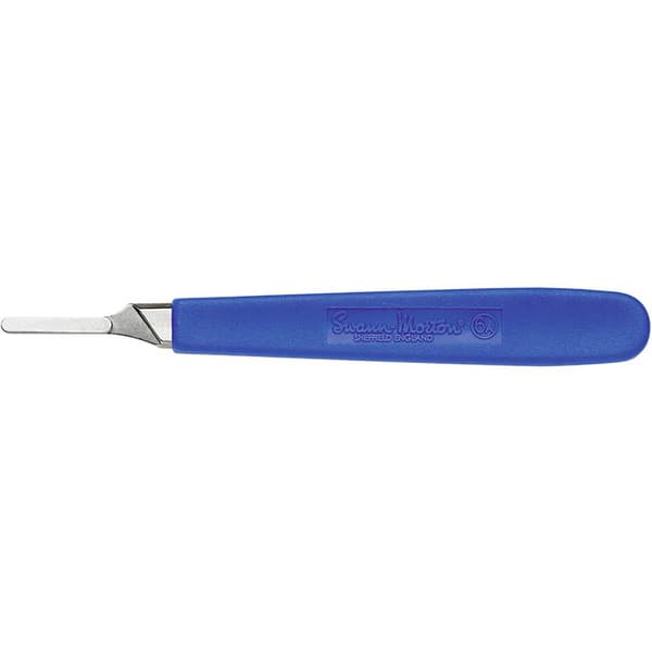 Skalpellhandtag 140 mm Nickel, Plast Blå 1 st