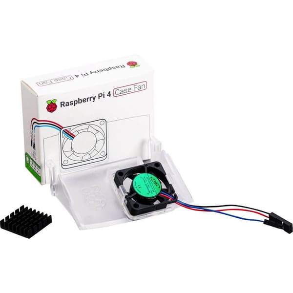 Raspberry Pi® RB-Case-Fan Aktiv fläkt Passar till: Raspberry Pi® Vit