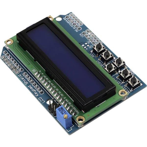 TRU COMPONENTS Displaymodul 5.6 cm (2.22 tum) 16 x 2 Pixel Passar till: Arduino med bakgrundsbelysning