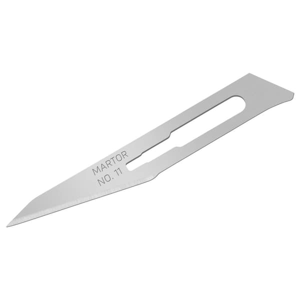MARTOR SKALPELLKLINGE 11 Spezialschliff Ersättningsblad 66 mm Stål 10 st
