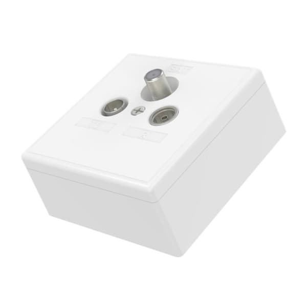 Hama Universal Antenne Box SKITU Terminal Box 0 DB 4 In 1 Hvid
