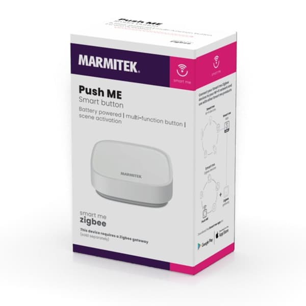 Marmitek Smart Zigbee Push-Me Knapp Vit