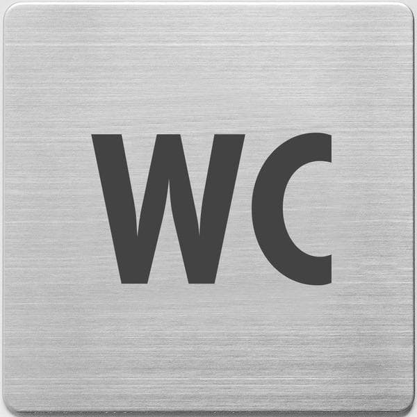 Alco AL-450-5 Piktogram rustfrit stål 90x90x1mm - WC -
