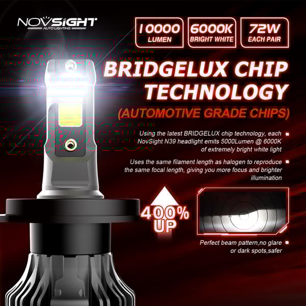 Auton LED-ajovalot, H4 H1 H3 H7 H11 H8 H9 9005 9006 9007 9012, 72W 10000LM 6000K
