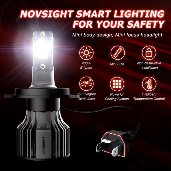 Auton LED-ajovalot, H4 H1 H3 H7 H11 H8 H9 9005 9006 9007 9012, 72W 10000LM 6000K