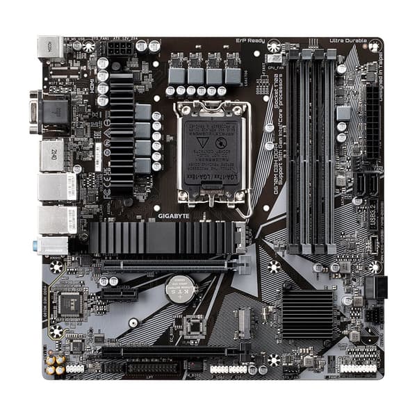 GIGABYTE Q670M D3H DDR4 Motherboard - Supports Intel Core 14th CPUs, 6+1+1 Phases Hybrid Digital VRM, up to 5333MHz DDR4 (OC), 2xPCIe 4.0 M.2, 2.5GbE