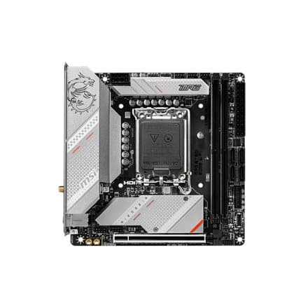 MSI | MPG B760I EDGE WIFI | Processor family Intel | Processor socket  LGA1700 | DDR5 DIMM | Memory slots 2 | Supported hard disk drive interfaces SAT
