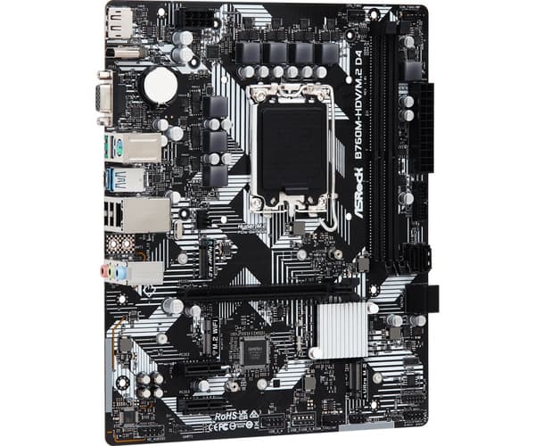 ASROCK MB Desktop B760M-HDV/M.2 D4 (S1700, 2x DDR4, 1x PCIe 4.0 x16, 2x PCIe 3.0 x1, 1x Hyper M.2 PCIe Gen4x4, 1x M.2 Ultra Gen3x4, 4x SATA3, 1x USB-C