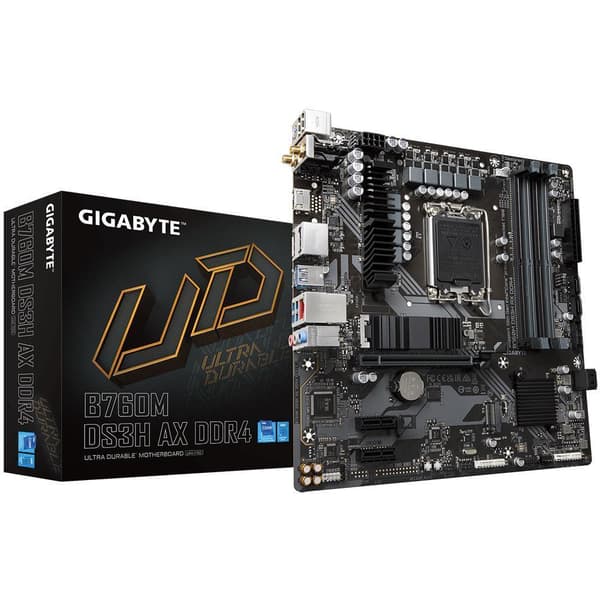 Mainboard|GIGABYTE|Intel B760 Express|LGA1700|Micro-ATX|Memory DDR4|Memory slots 4|2xPCI-Express 3.0 1x|1xPCI-Express 4.0 16x|2xM.2|1xHDMI|2xDisplayPo