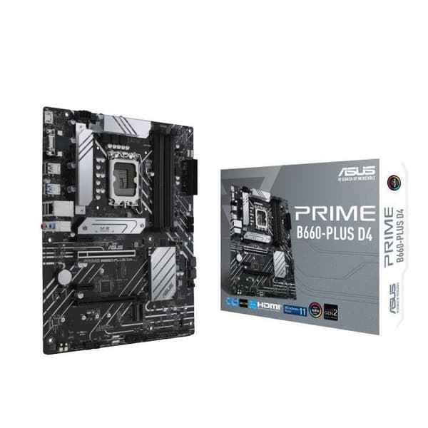 PLACA de BAZA Asus "PRIME B660-PLUS D4", skt LGA 1700, ATX, Intel B660, 4 x DDR4, max. 128 GB, 4 x SATA, 3 x M.2, 7.1, "PRIME B660-PLUS D4"