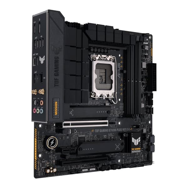 ASUS TUF GAMING B760M-PLUS WIFI D4 / Intel B760 / LGA1700 /4x DDR4 / 2x M.2 / DP / HDMI / 1x USB-C / WIFI / mATX