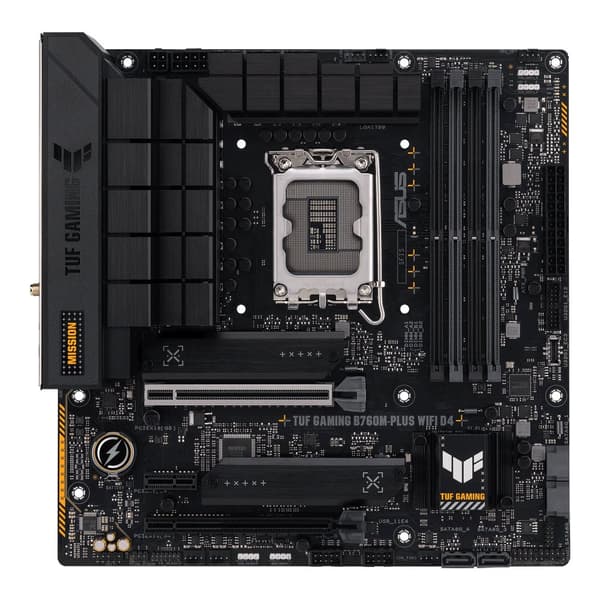ASUS TUF GAMING B760M-PLUS WIFI D4 / Intel B760 / LGA1700 /4x DDR4 / 2x M.2 / DP / HDMI / 1x USB-C / WIFI / mATX