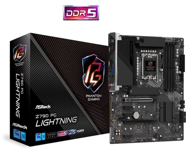 ASRock Z790 PG Lightning / Intel Z790 / LGA1700 / 4x DDR5 / 4x M.2 / HDMI / USB-C / ATX