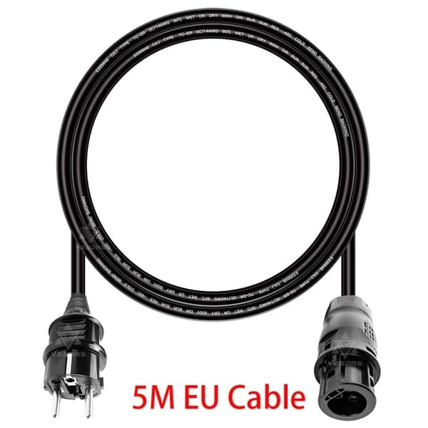 AC-stik, EU-stik, 14AWG UL TUV, 5M EU-kabel