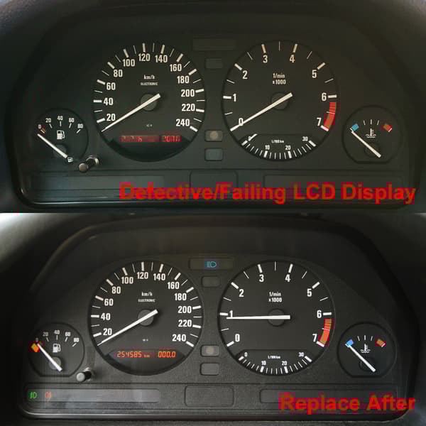 BMW 5-Serie E34 Instrumentklynge Display, Høj Kompatibilitet, Præcis Skærmstørrelse, Nem Installation