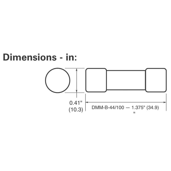 ESKA DMM-44/1000 DMM-44/1000 Säkring (Ø x L) 10.3 mm x 35 mm 0.44 A 1000 V Supersnabb -FF- Innehåll 1 st