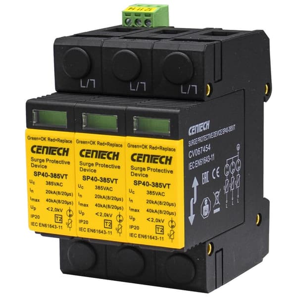 Overspenningsvern 3P T2 385V GDT m/signalkontakt